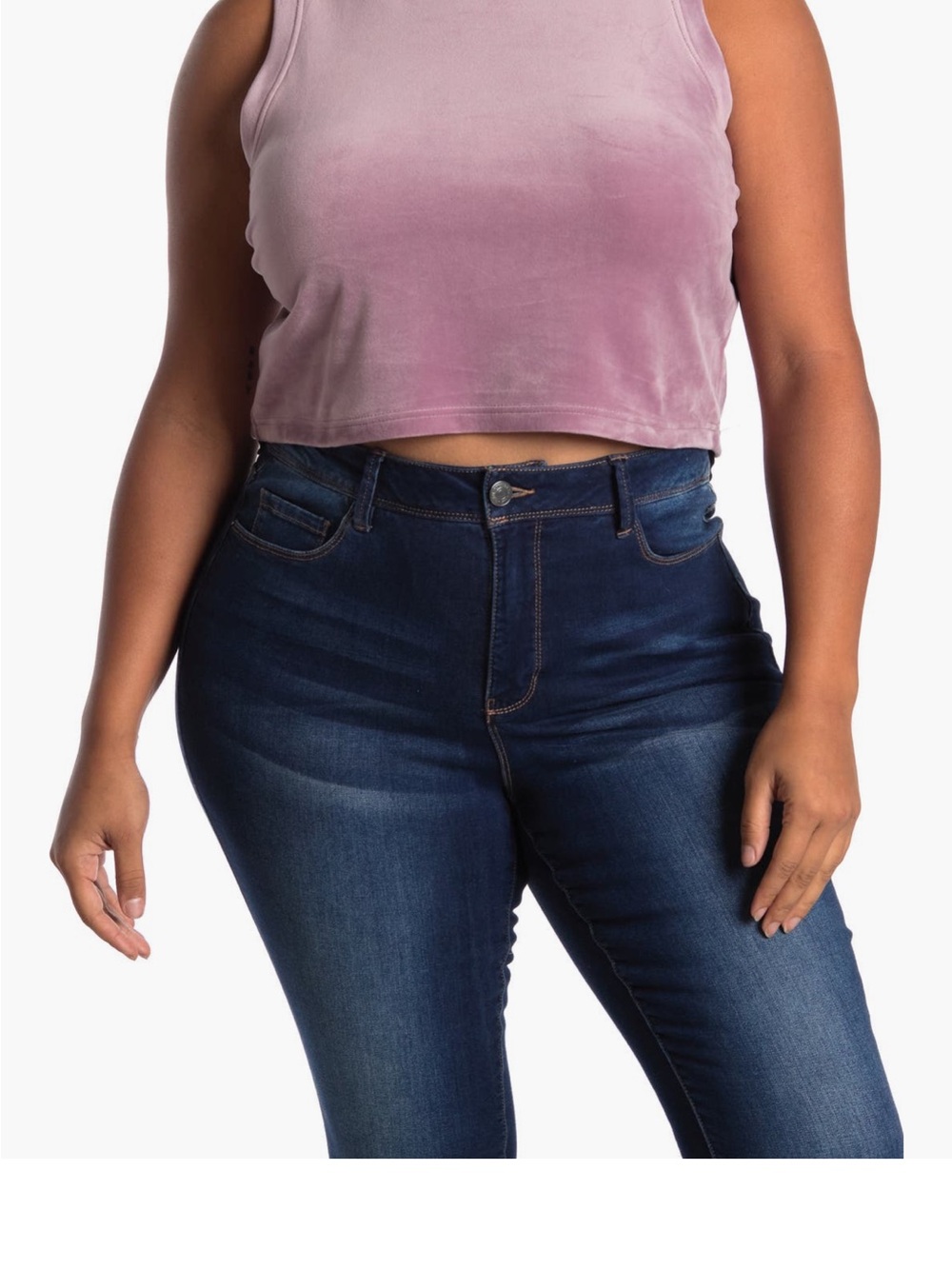 Cute velvet crop top